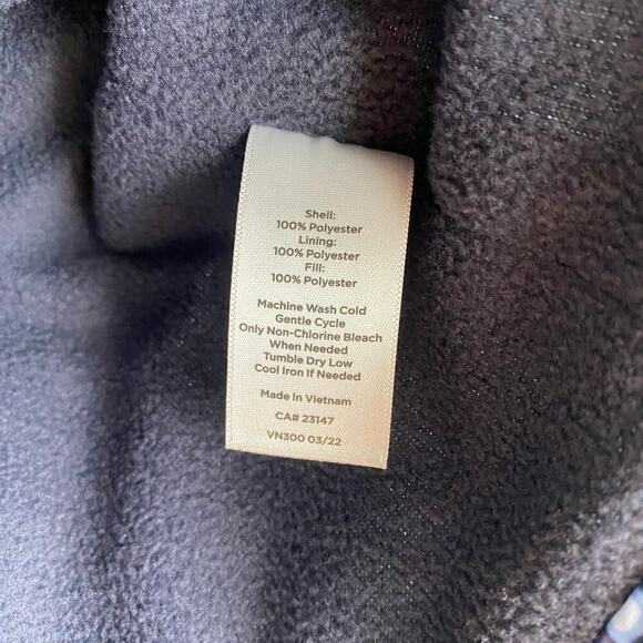 Talbot's Petite Quilted Vest Size MP Blue Animal Fleece Lined Classic Timeless - Picture 11 of 12